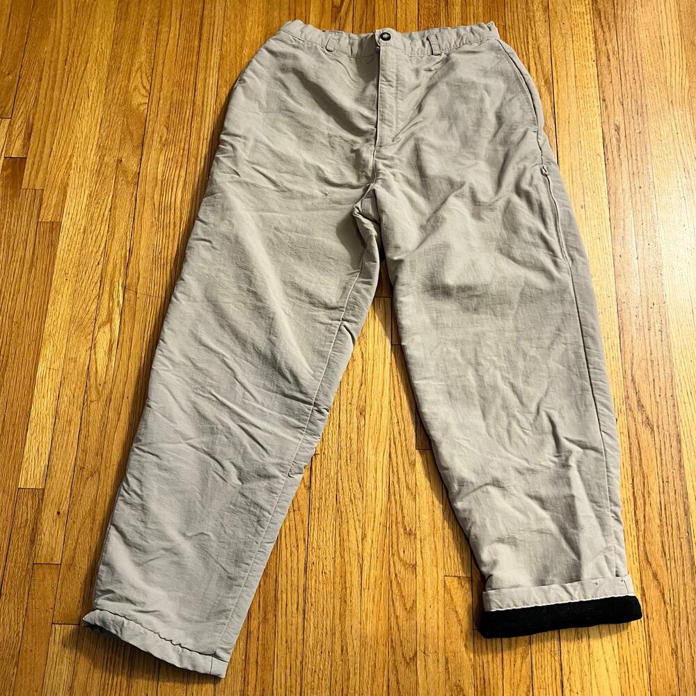 The North Face Pants Mens 31 NOT 36 Fleece Lined Nylon Beige Tan Hiking